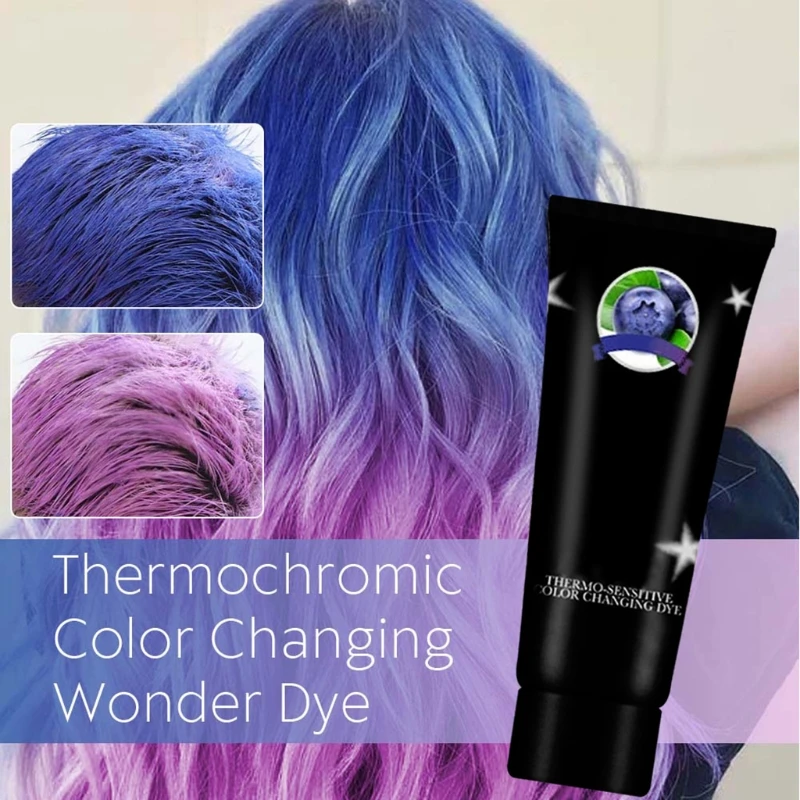 

Unisex DIY Thermochromic Color Changing Hair Dye Hair Color Wax Mud Hairdressing Cream Coloring Tool for Home Salon Hairstyle