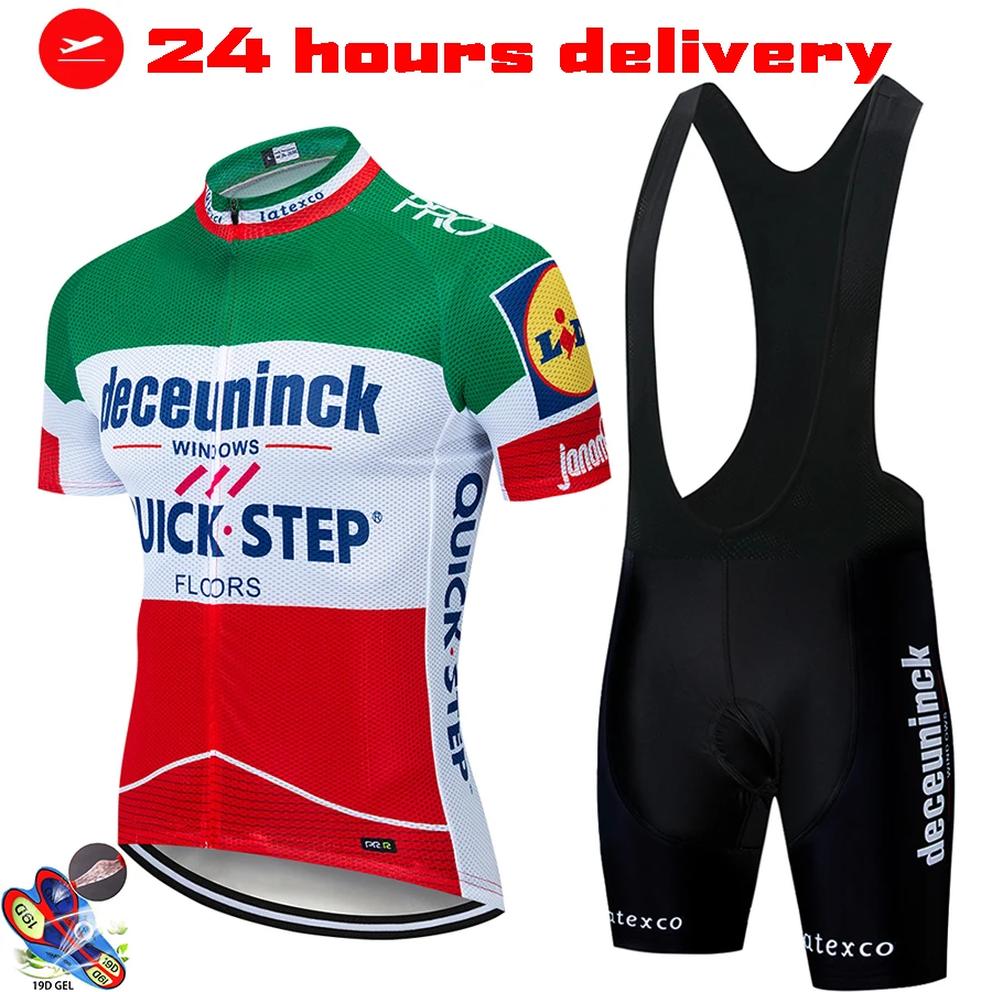 

Quick Step 2021 Team Cycling Set Summer MTB Bike Clothing Pro Bicycle Jersey Sportswear Maillot Ropa Ciclismo Cycling Jersey Set