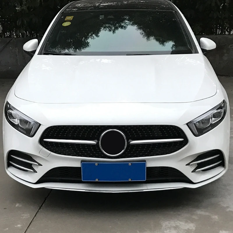 

Car Front Fog Lamp Trim Air Intake Grille Decoration for Mercedes-Benz A-Class A180L A200L 2019