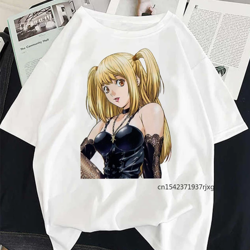 

Death Note Tshirt 2021 Women Misa Amane T Shirt Tops Graphic Tees Tee Anime Short Sleeve Casual Female Tshirt Punk Clothes