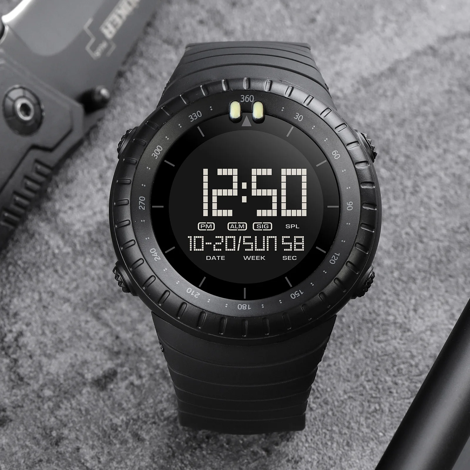 SKMEI-reloj Digital deportivo para hombre, cronógrafo con alarma, resistente al agua, electrónico,