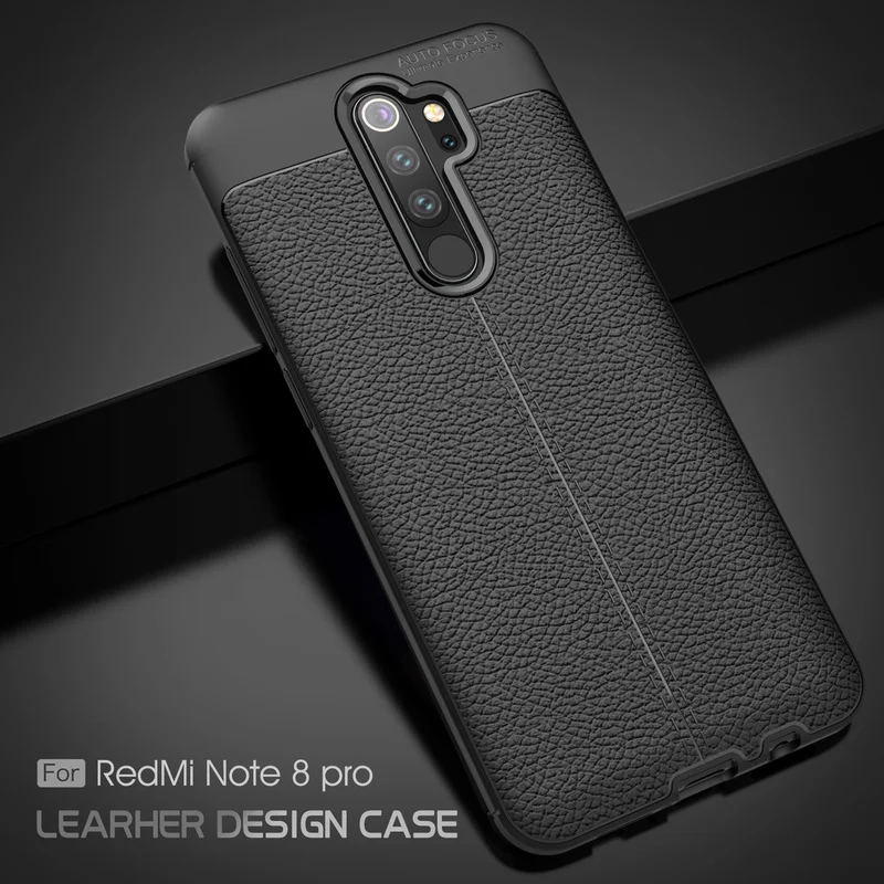 Phone Case for Xiaomi Redmi Note 8t Cover Soft Silicone TPU Skin Pattern PU Leather Shockproof Back | Мобильные телефоны и