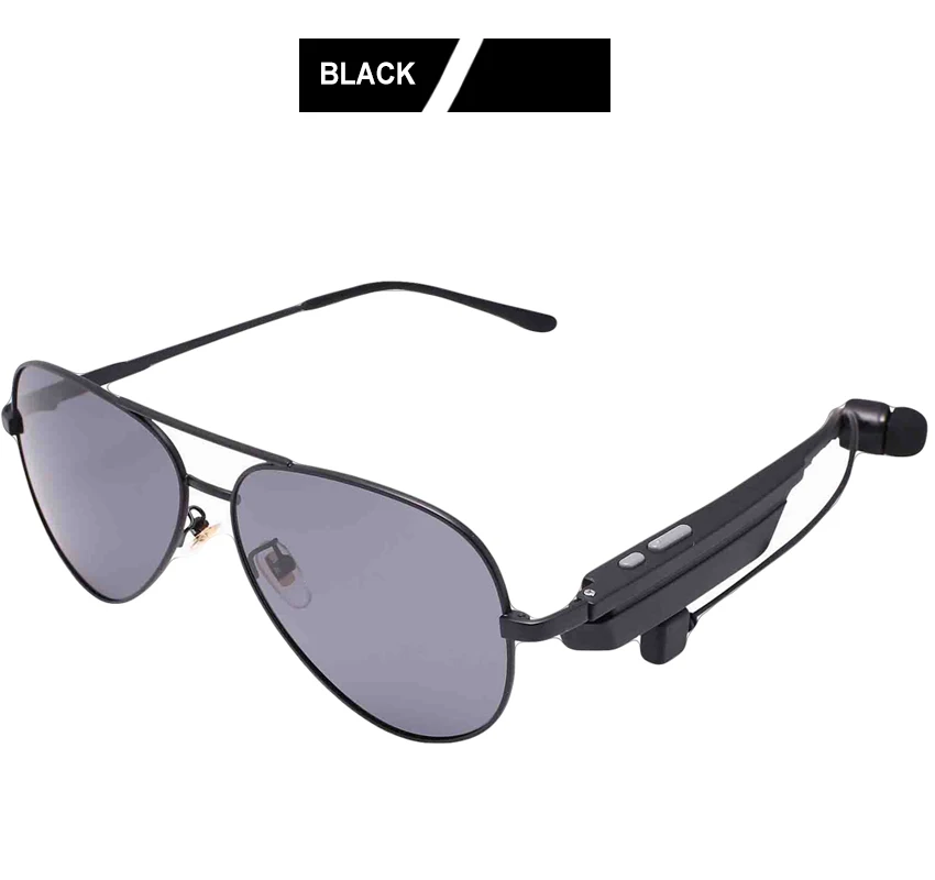 Conway Music Sunglasses Bluetooth Speaker Headset with Earphone Smart Audio Sun Glasses Pilot Polarized Lens for Women Men