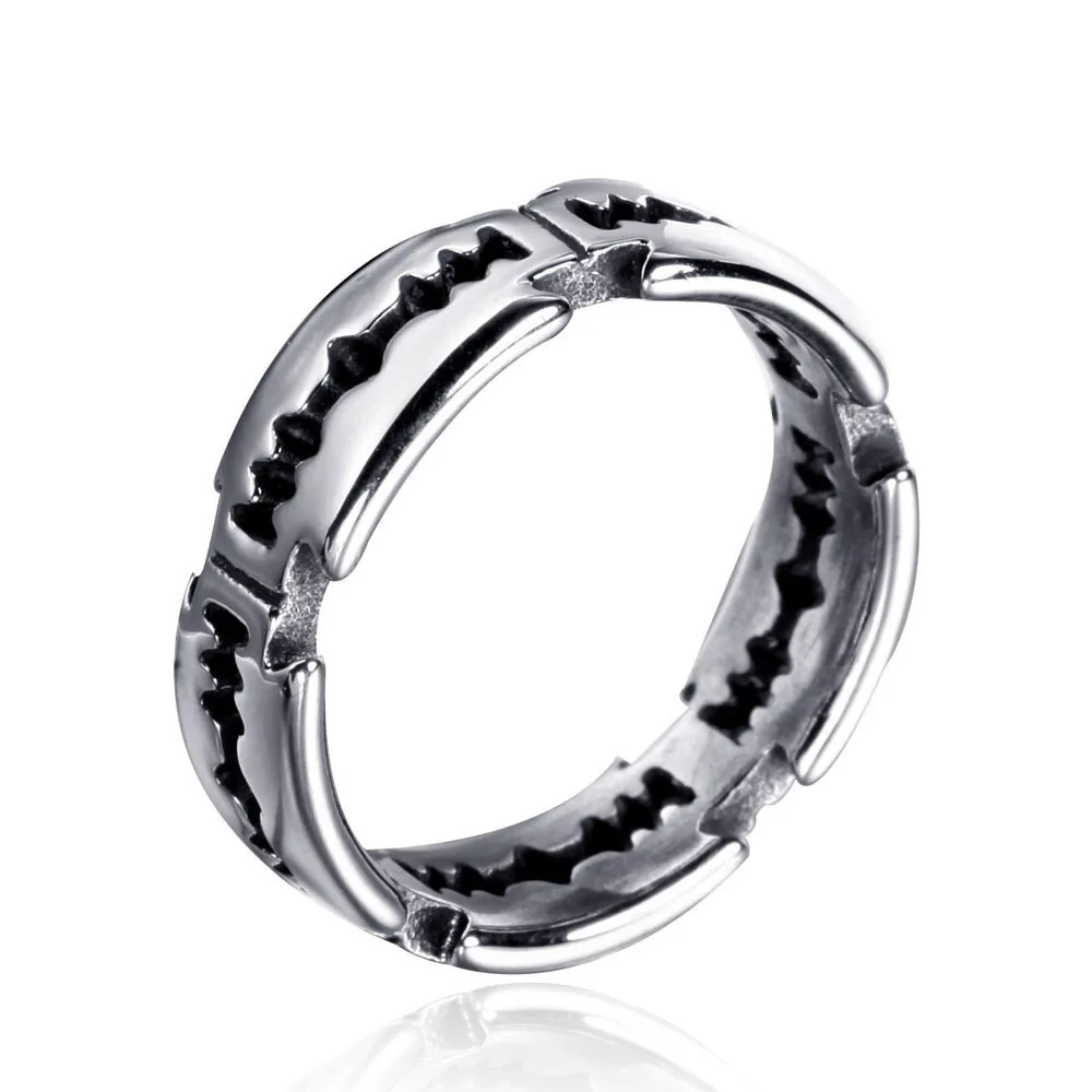 

New Fashion Punk Titanium Steel Ring Wearing Heavy Metal Retro Unisex Ring Gift