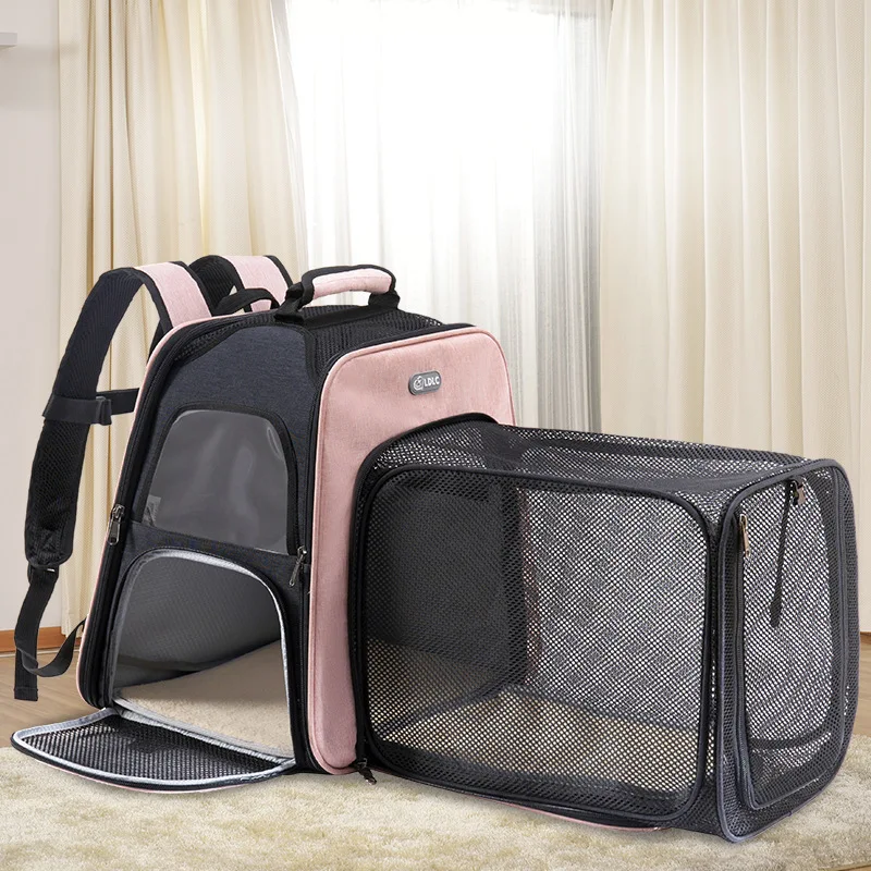 

Cat Scalable Backpacks Breathable Outdoor Small Pet Carrier Bags Foldable Puppy Dog Travel Bagpack Portable Kitten Carrying Bag