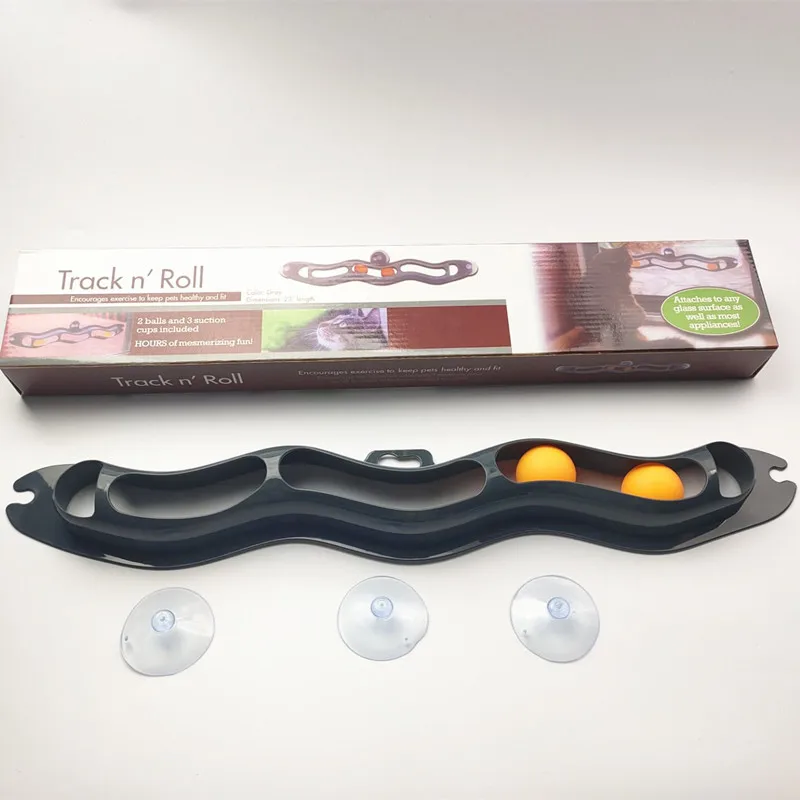 

Pet Cat Ball Toy Sucker Track With Balls Tunnel toy Tracks toy Pet cat Intelligence Toys Cat Toys Interactive Track Ball Toy