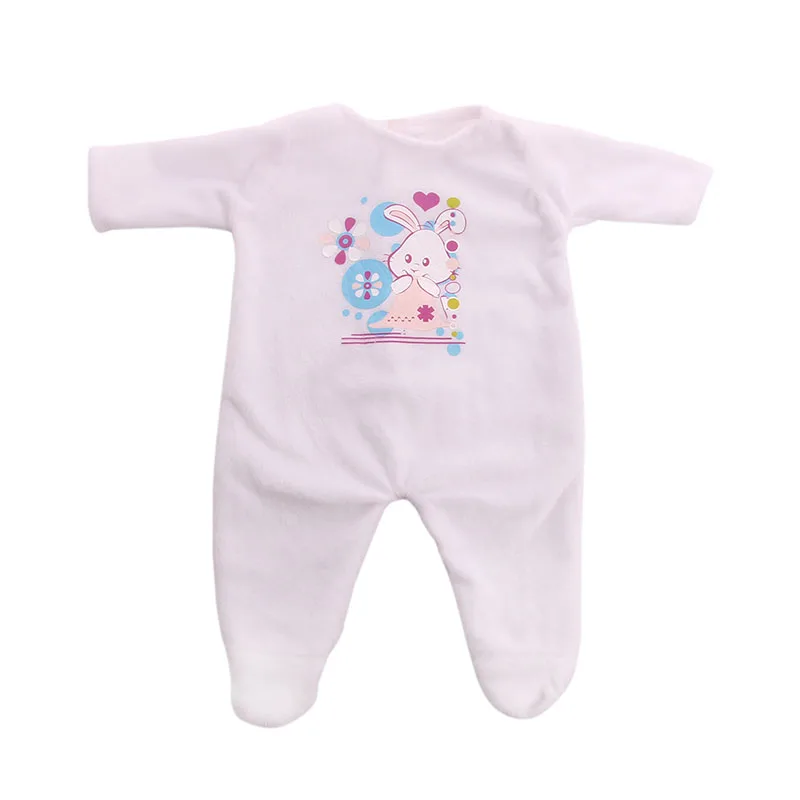

Doll Clothes For New Baby New Born Cute Rabbit Pattern Clothes Dresses Pajamas For 18 Inch&43 Cm Accessories For Girl's Toy Gift
