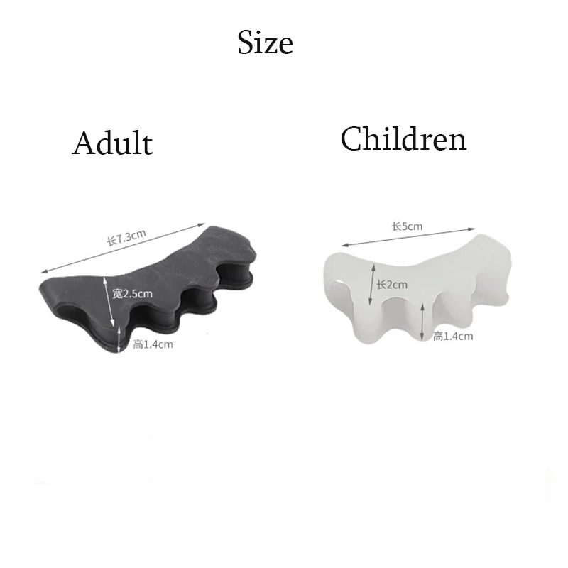 1 пара силиконовых корректирующих разделителей для пальцев ног выпрямитель