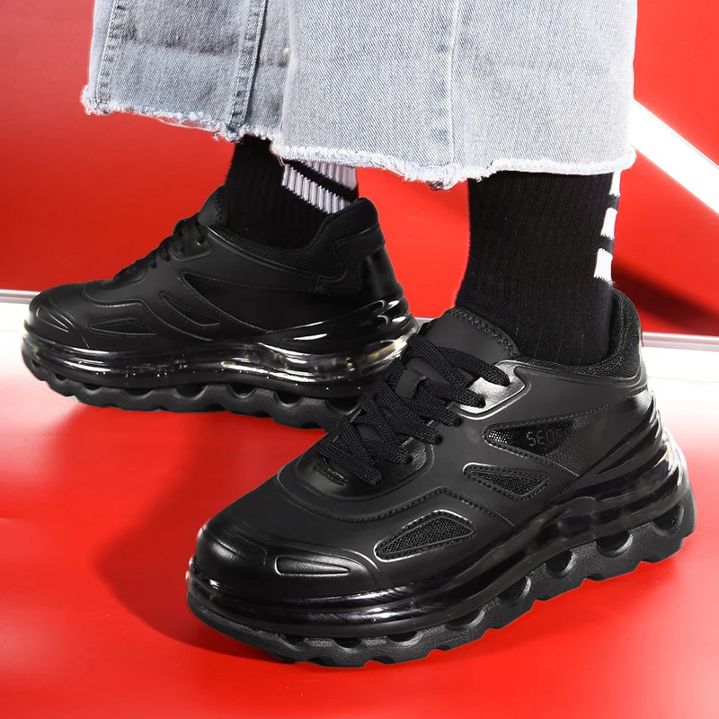 Brand Women Mens Running Shoes 2019 Air Cushion Walking Sport Sneakers Black White Orange Jogging Trail Trainers |