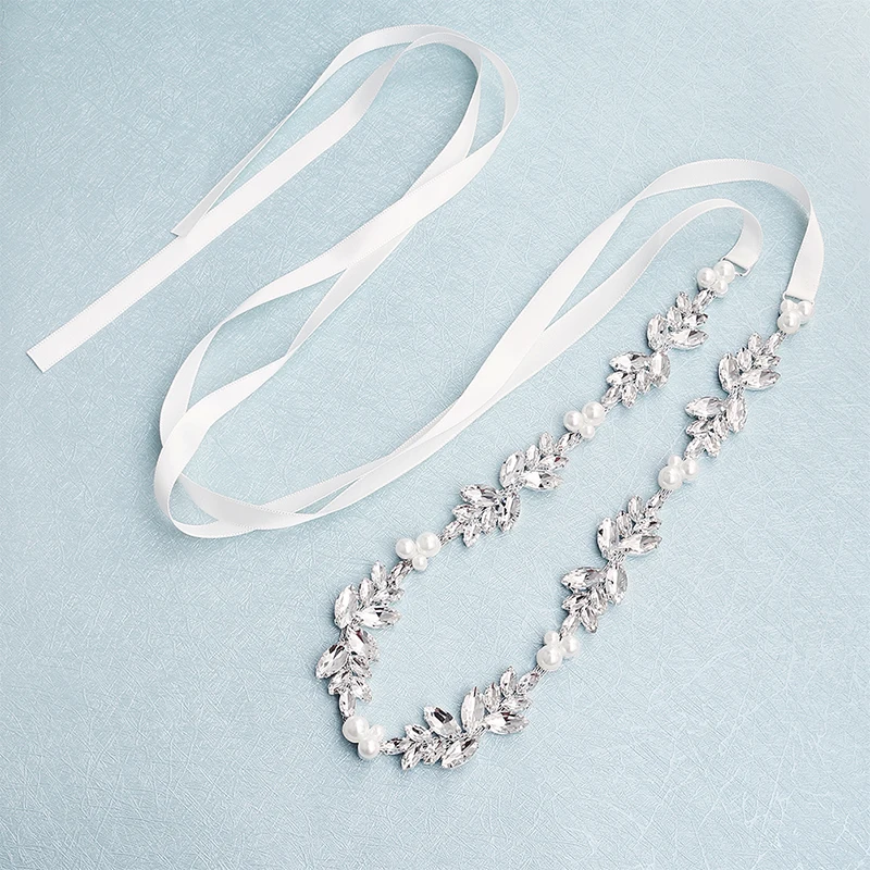 Женский свадебный пояс Miallo с цветами и австрийским хрусталем | Свадьбы торжества