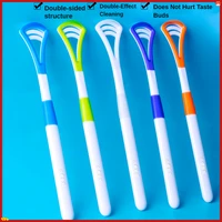 version of silicone tongue scraper tongue brush oral cleaner tongue toothbrush tongue scraper tongue coating decontamination