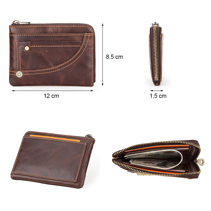 contacts genuine leather card wallet men business credit card holder casual coin purse for male thin credit card case carteira free global shipping