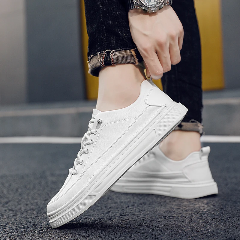 

Men Shoes fashion Leather Loafers Breathable Autumn slip on breathable comfortable Casual Shoes Outdoor Men Sneakers shoes men