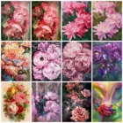 Холст Размер 5d DIY Алмазная вышивка полный квадрат пион алмазная живопись бусины наборы Мозаика Цветок стежок картина домашний Декор подарок