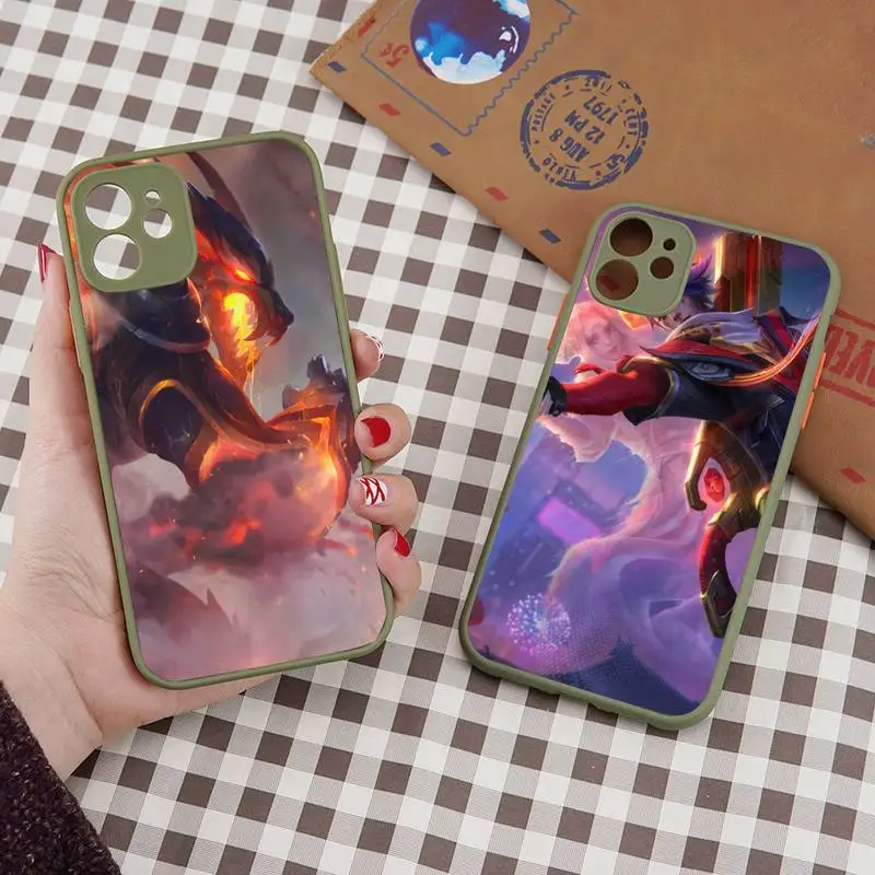 

cartoon Arcane soft Phone Case for iphone 12 XS 11 pro max mini 7 8 6 6s plus SE2020 X XR shockproof Army Green cases shell