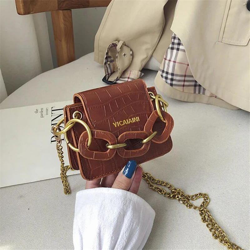 Женская мини-сумка-клатч с цепочкой сумка на плечо из искусственной кожи