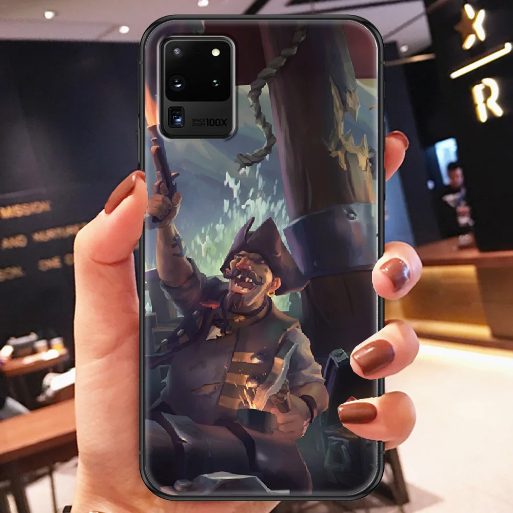 

Sea Game Thieves Phone case For Samsung Galaxy Note 4 8 9 10 20 S8 S9 S10 S10E S20 Plus UITRA Ultra black painting funda fashion