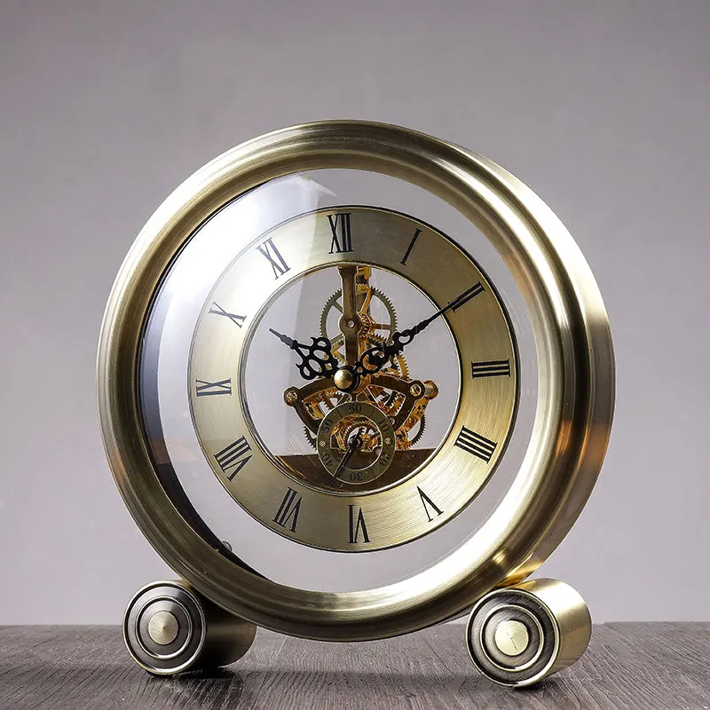 Часы 6 дюймов в стиле ретро настольные часы с орнаментом креативные для гостиной