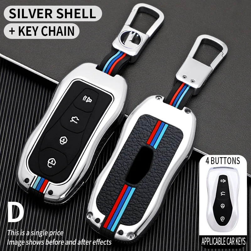 

Car Key Case Cover Holder Protective Shell For Geely New Emgrand GS X6 SUV EC7 Car Styling Accessories Fob Buckle Keychain