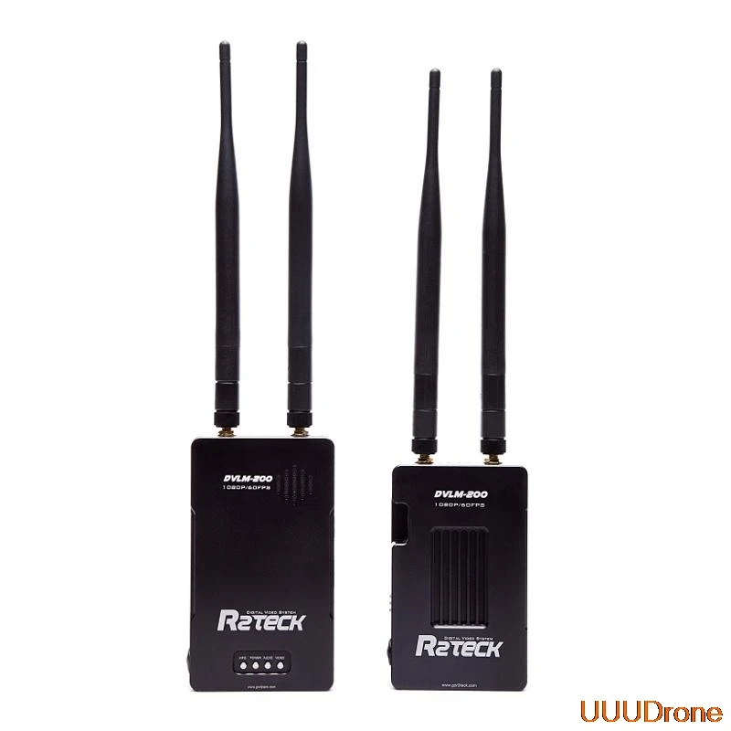 R2TECK DVLM-200 2KM 1080P HD Video Transmission 5G 25mW-800mW Wall Penetration FPV System AV VTX RX Combo
