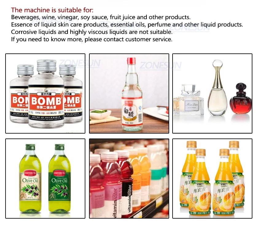 ZONESUN 4 головки жидкая Парфюмерная вода сок эфирное масло Электрический цифровой контроль насос разливочная машина 3-4000 мл