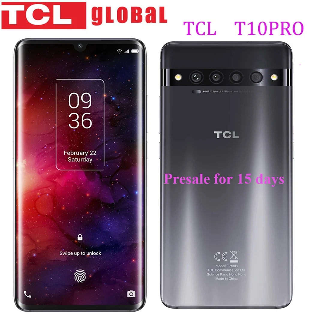 TCL 10 Pro Smartphone 6GB RAM 128GB ROM 64MP Camera Snapdragon675 6.47 " Curved AMOLED Screen Android 4500mAh Battery NFC | Мобильные