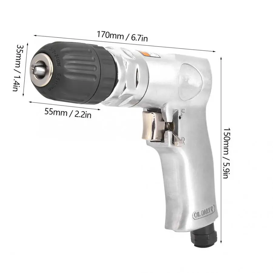 Воздушная дрель с самоблокирующимся реверсивным переключателем пневматический