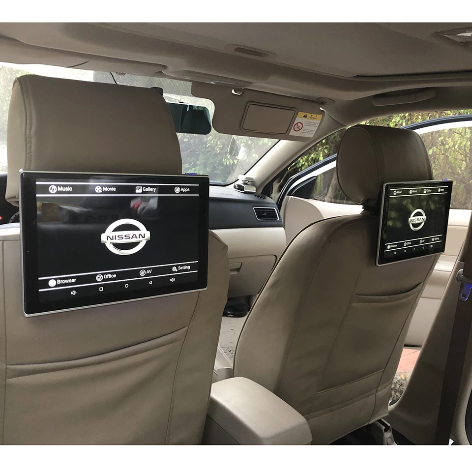 Монитор на подголовник InCar для Nissan Livina Tiida C Gear Sylphy Teana Geniss Qashqai Paladin X Trail