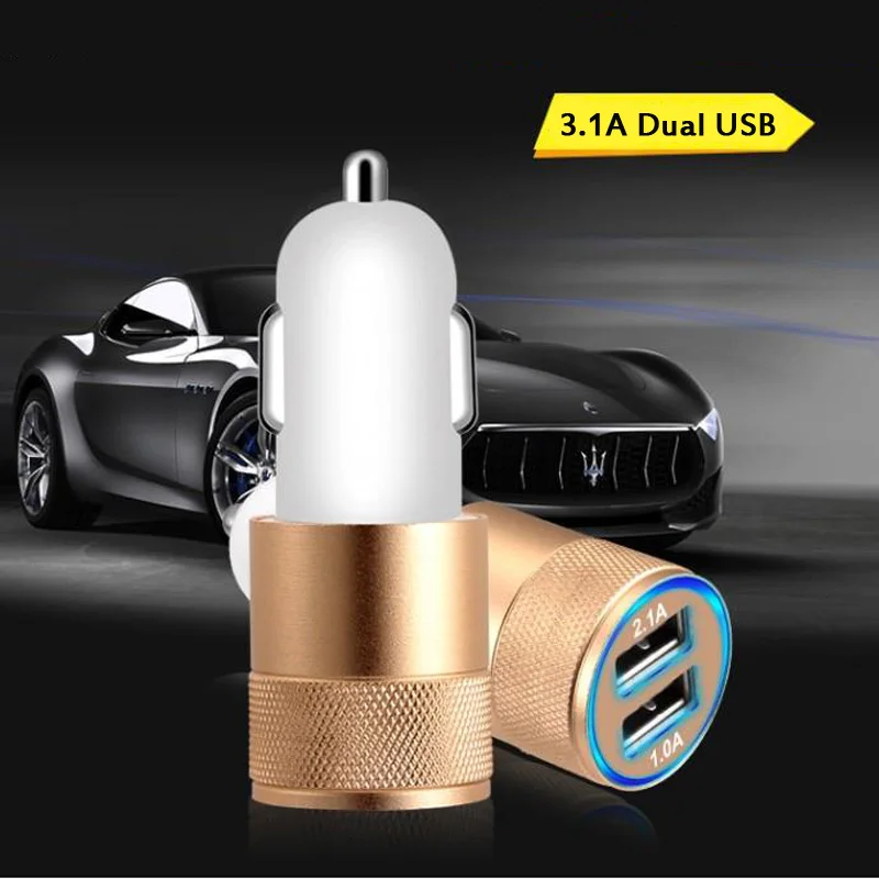 Автомобильное зарядное устройство с двумя USB портами 3 1 А|Зарядные устройства для