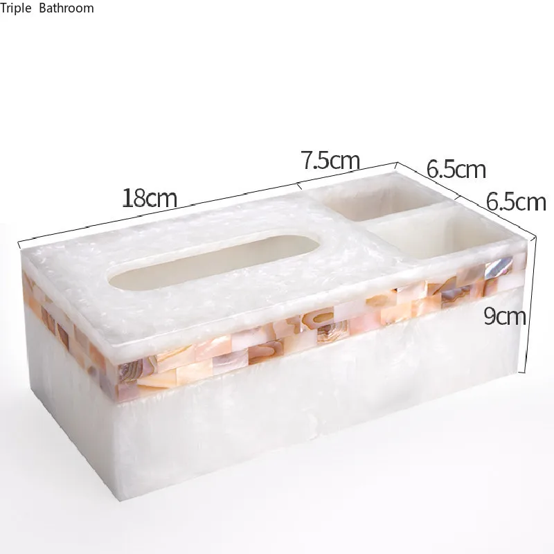 

Shell Pattern Resin Tissue Box Home Decor Wet Tissue Holder Baby Wipes Paper Storage Box Paper Towel Dispenser Napkin Organizer