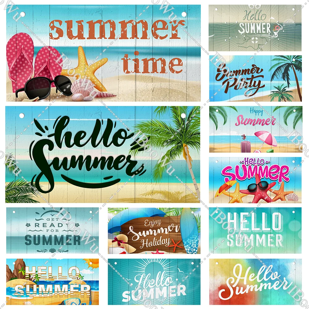 Летние деревянные знаки Пляжная деревянная табличка Декор для дома Висячие