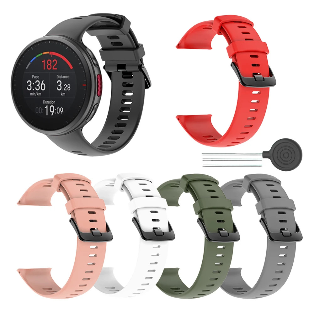 

Silicone Smartwatch Strap Watch Band Adjustable Breathable Bracelet Wristband for Polar Vantage V2 Accessories