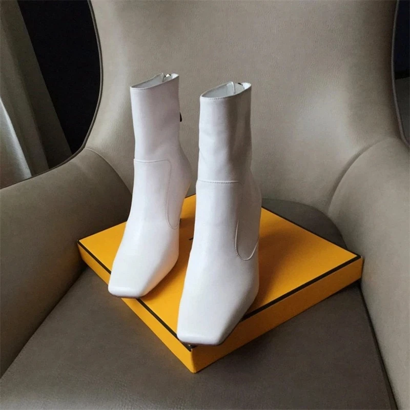 Женские мотоциклетные ботильоны из натуральной кожи повседневные однотонные