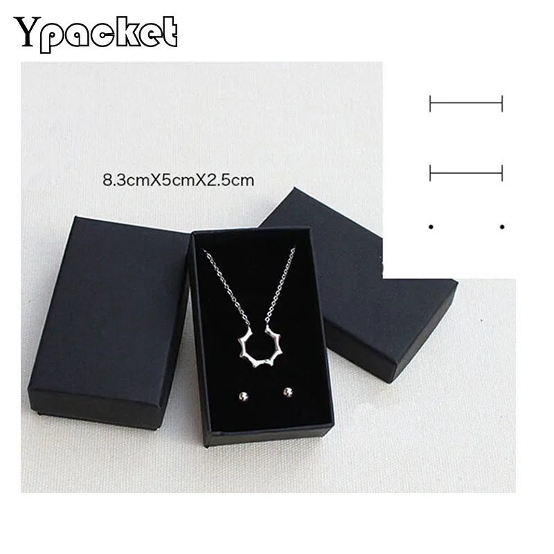 50 шт./лот 8 3*5*2 5 см шкатулка для ювелирных изделий органайзер помолвки черные