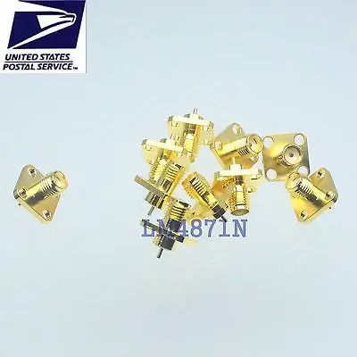 DHL/EMS 100 шт. разъем внутренний SMA 4-отверстия 12 7 мм фланцем по той же цене припоя для