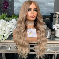 natural women lace front wig 13x413x6 caramel blonde balayage loose wave human hair wigs with baby hairs remy hair 150 30inchs