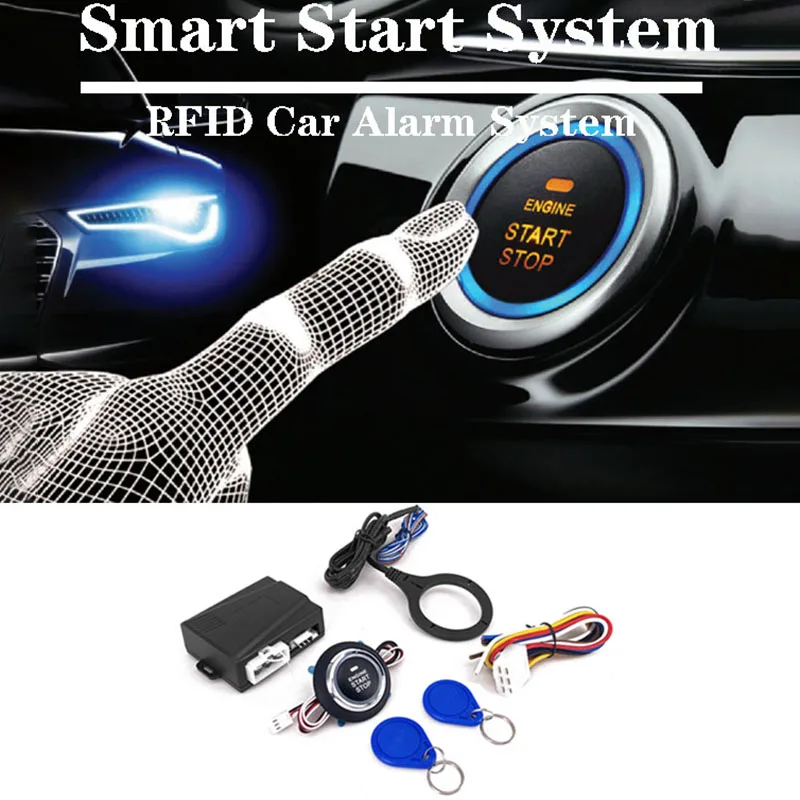 Smart RFID Car Alarm System Push Engine Start Stop Button Lock Ignition Immobilizer with Remote Keyless Go Entry | Автомобили и