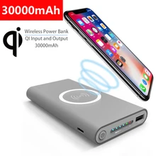 Wireless Power Bank Portable Phone Battery Charger For iPhone 12 11 Samsung Xiaomi Huawei External Battery 30000mAh Powerbank