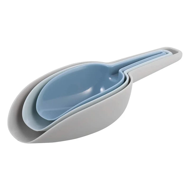 

3pcs Scoops Pet Food Scoops Serving Spoon Set Nesting Design Dry Food Candy Measuring Spoon Flour 17 19 22cm K888