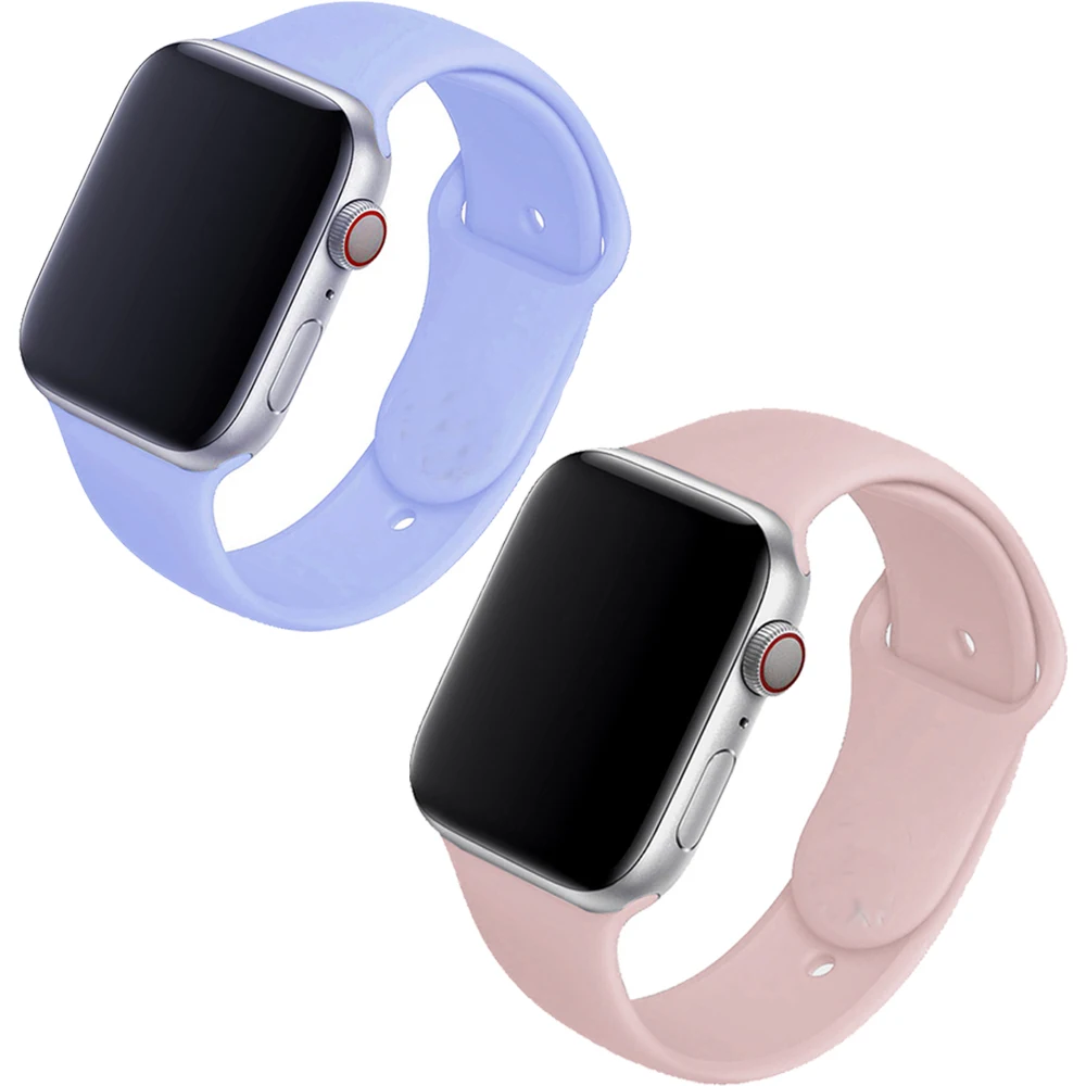 

Band For Apple Watch strap 44mm 42mm 40mm 38mm Accessories wristband sport Silicone bracelet iwatch 3 4 5 SE 6 44 mm band