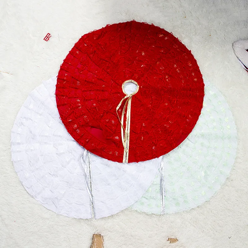 Юбка на рождественскую елку белый ковер рождественские украшения для дома