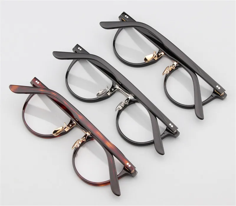

Handmade Acetate Round Readers Glasses Vintage Unisex Optical Eyewear Anti-Glare Prescription Retro Myopia Eyeglasses Women Men