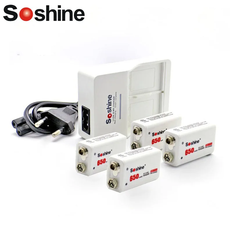 Зарядное устройство Soshine 9 В с 2 / 4 6 8 шт. профессиональная литий-ионная