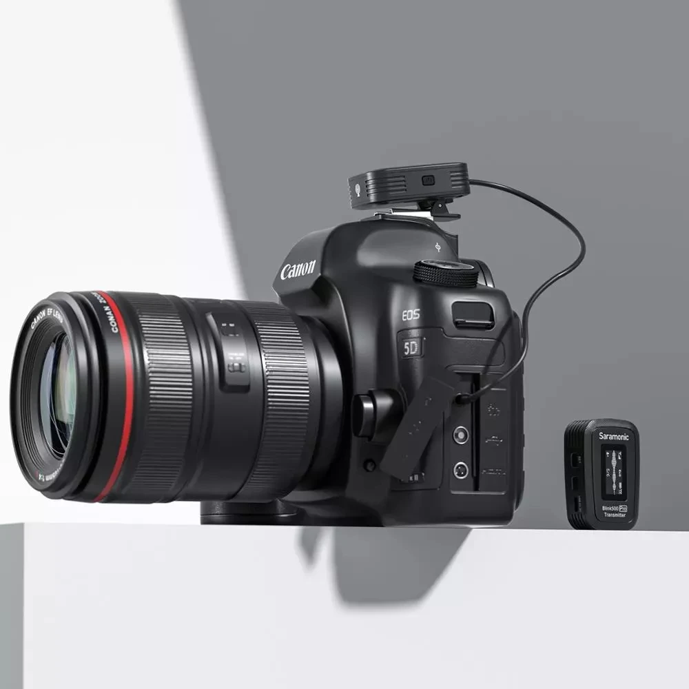 저렴한 Saramonic Blink500 Pro Blink 500 초소형 2.4G Hz DSLR 카메라 스마트 폰용 듀얼 채널 무선 라 발리에 옷깃 마이크