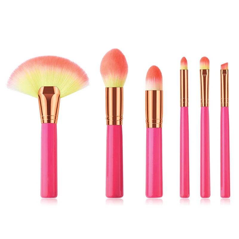 

Кисточек 6 шт. Профессиональный набор кистей для макияжа Make Up кисти инструментов пудра румяна