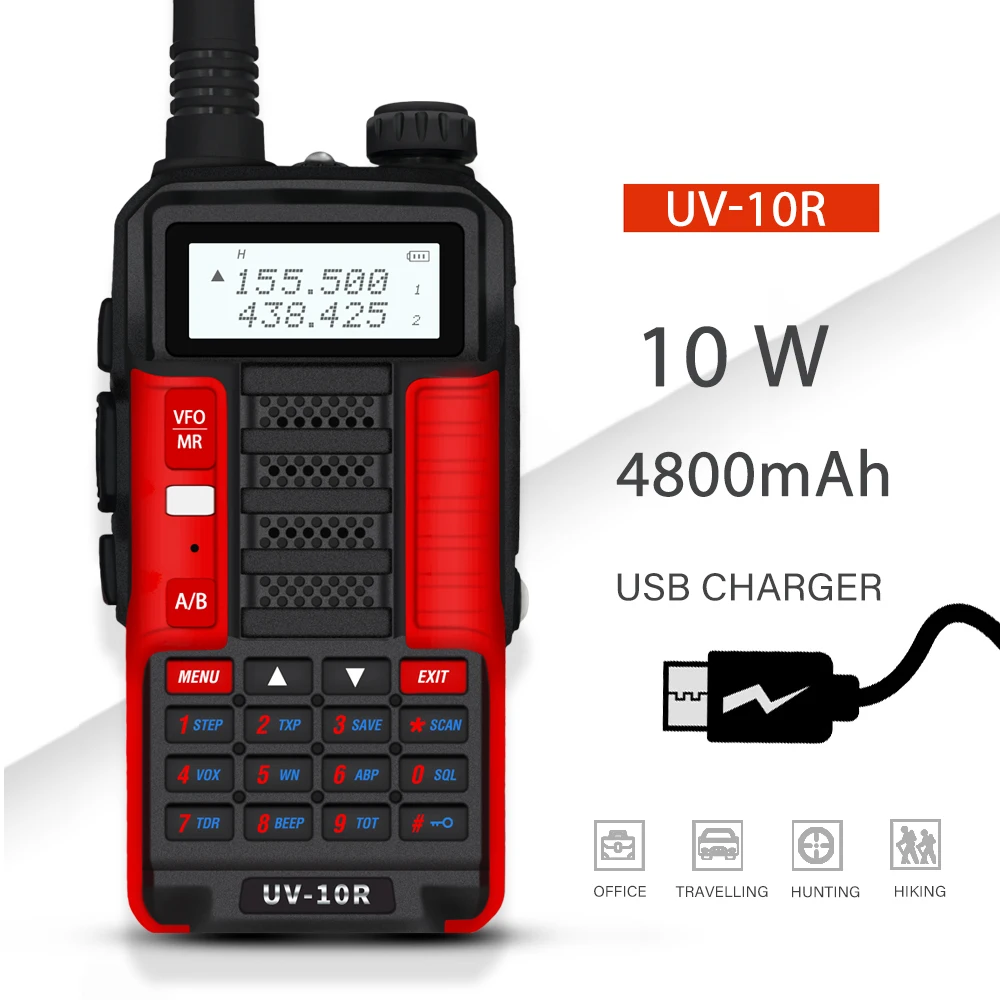 Новинка двухсторонняя рация большой мощности 10 Вт UHF/VHF Двухдиапазонная CB