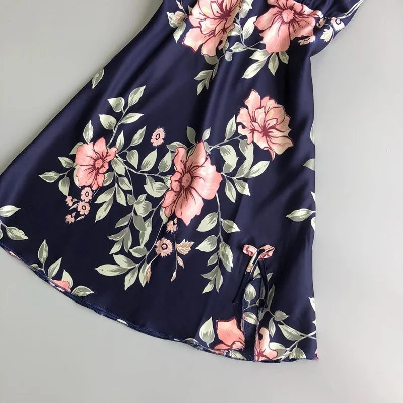 Женское кружевное ночное мини-платье с цветочным рисунком сексуальная ночная