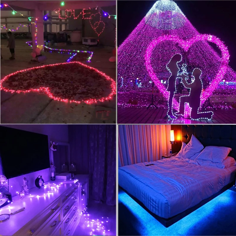 10 м 33 фута светодиодный медный светильник гирлянда мерцающие гирлянды на