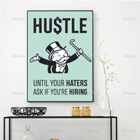 hustle inspirationalmotivational quote poster alec monopolying wall art canvas painting hd prints modular pictures office decor