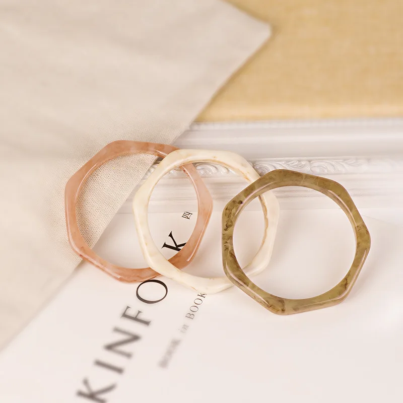 New Resin Cuff Fashion Lvory Marble Bracelets Bangles Women Geometry Acrylic Tortoiseshell Female Simple Charm Jewelry | Украшения и